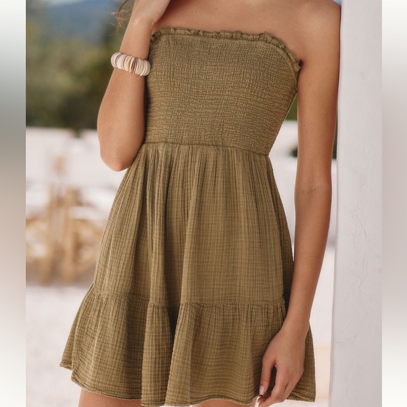 Anthropologie The Marisol Smocked Mini Dress BNWT MP - Picture 1 of 13